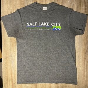 Salt Lake City The Greatest Snow on Earth Gray Shirt M